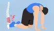 Une illustration d'un homme faisant un exercice pour le mal de dos